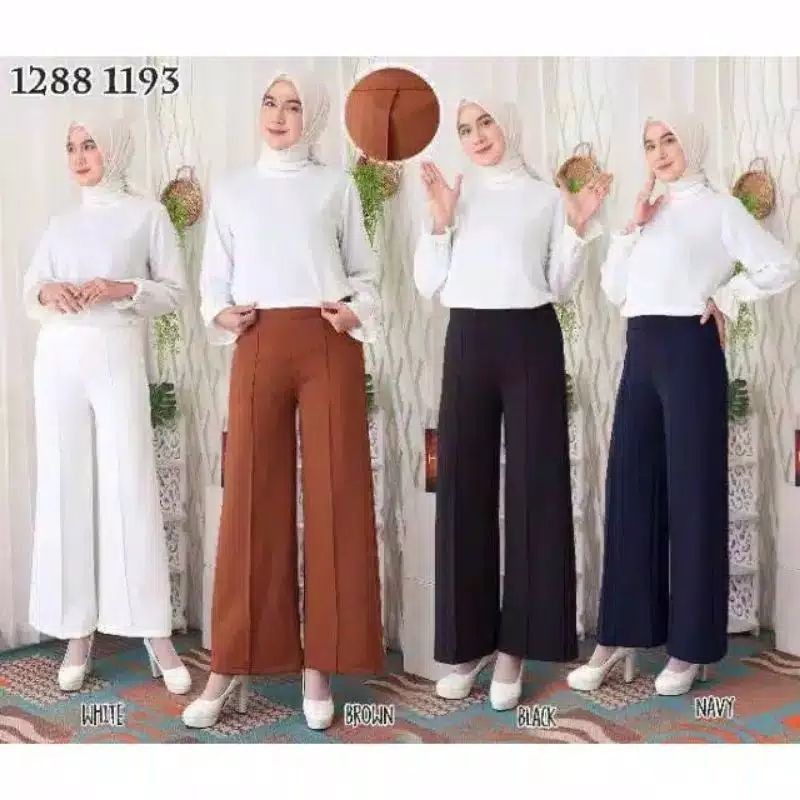 Celana Kulot Cubit Scuba Pant Premium / Kulot Haighwaist Celana Wanita Dewasa Kekinian