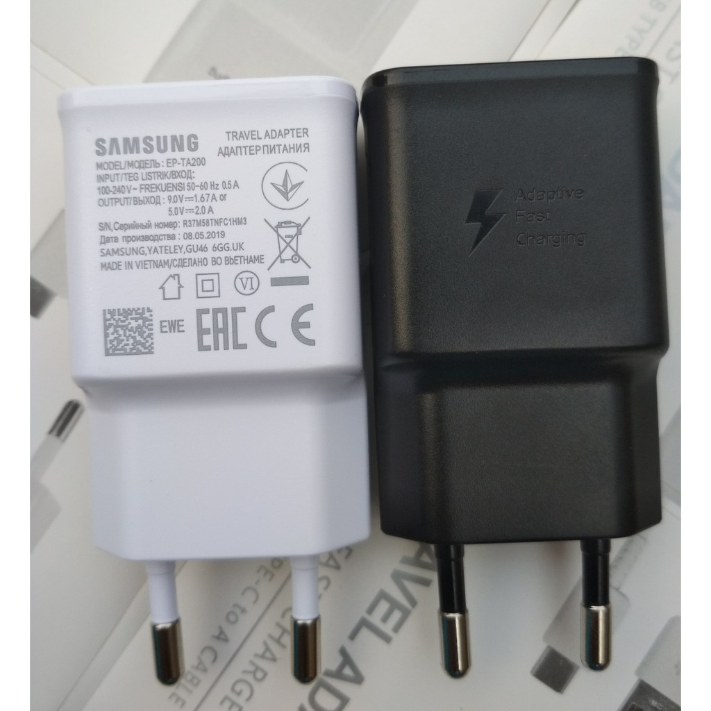 Grosir Kepala charger original Samsung100% fast charging Untuk Seri A, Seri S, Seri Note dan tipe lainnya