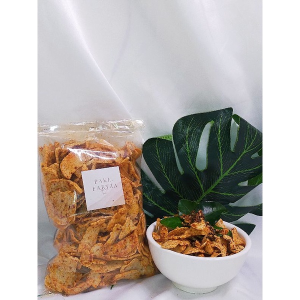 

basreng daun jeruk - baso goreng kering potongan kripik 250 gr / basreng viral