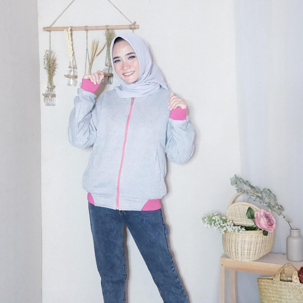 SKJ PINK |ManNeedMe x AMZ| Jaket Pria Bomber Jaket Parasut Unisex 2 in 1 ORIGINAL