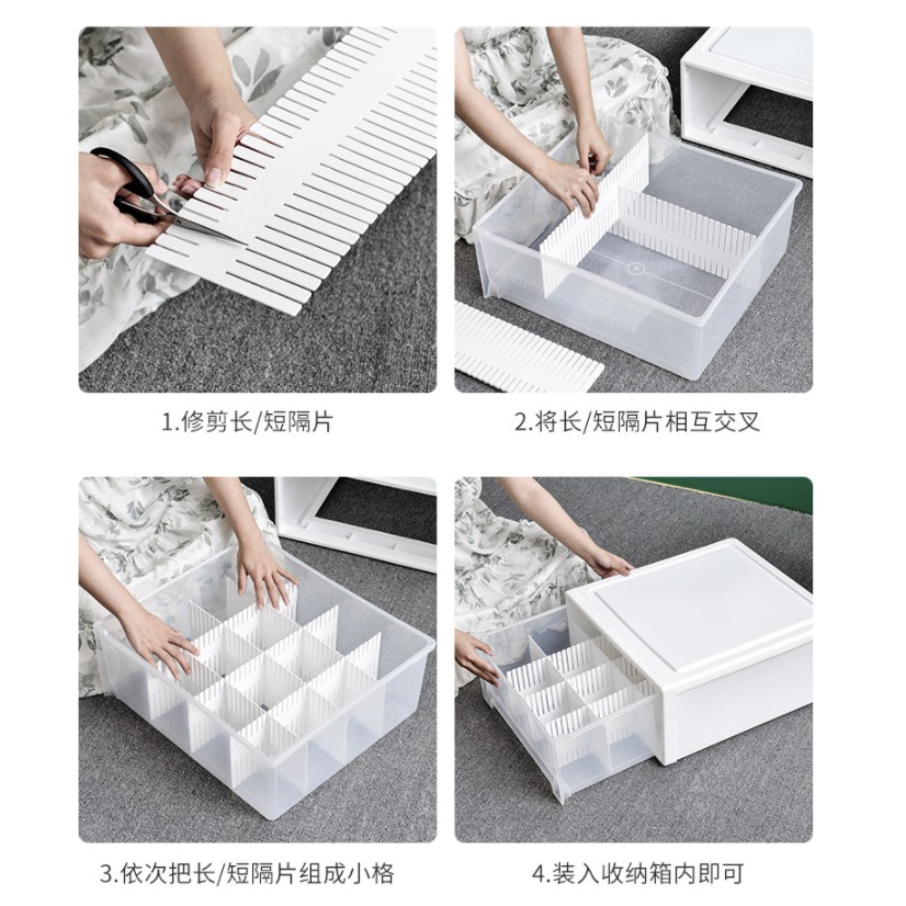 MOGYMOGY HL0198 Kotak Penyimpanan Laci Plastik Sepatu Pakaian Container Box Plastik
