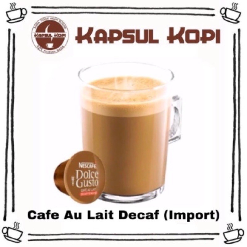 

Ecer Cafe au Lait Decaf Impor Kapsul Kopi Nescafe Dolce Gusto Coffee Capsule