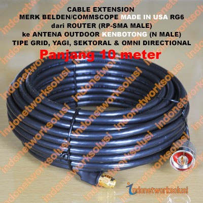 KENBOTONG CABEL EXTENSION COMMSCOPE untuk ANTENA GRID SEKTORAL YAGI OMNI (10m)