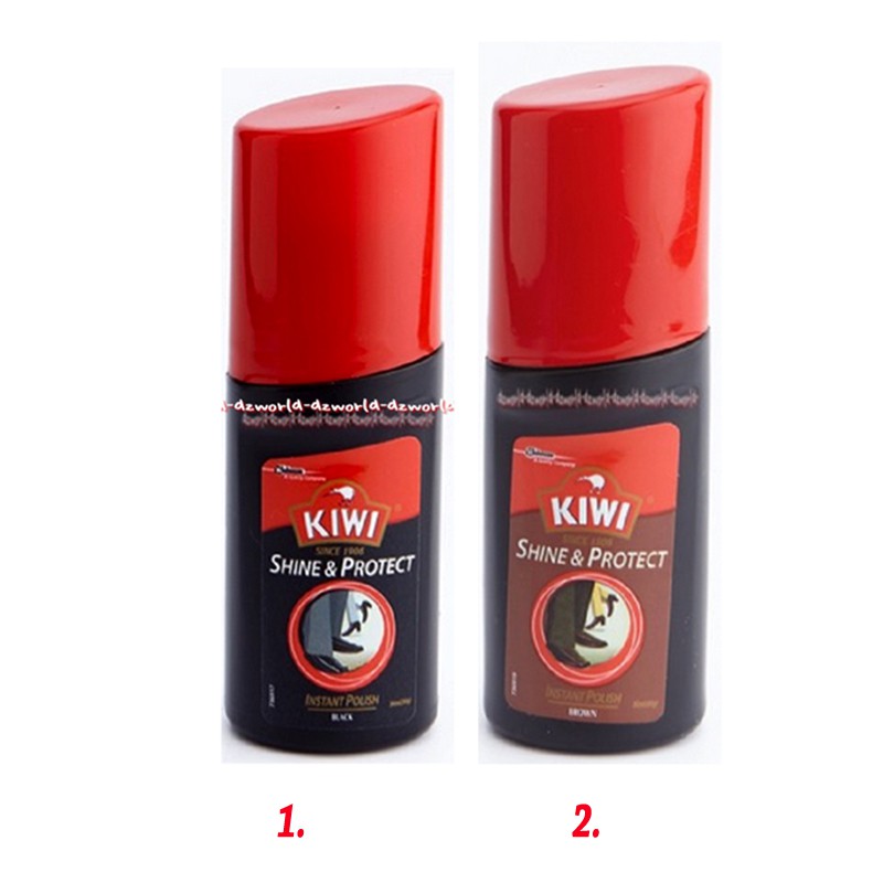 Kiwi Wax 30ml Rich Shine And Protect Brown Black 30 ml Semir Sepatu Intstan Coklat Hitam