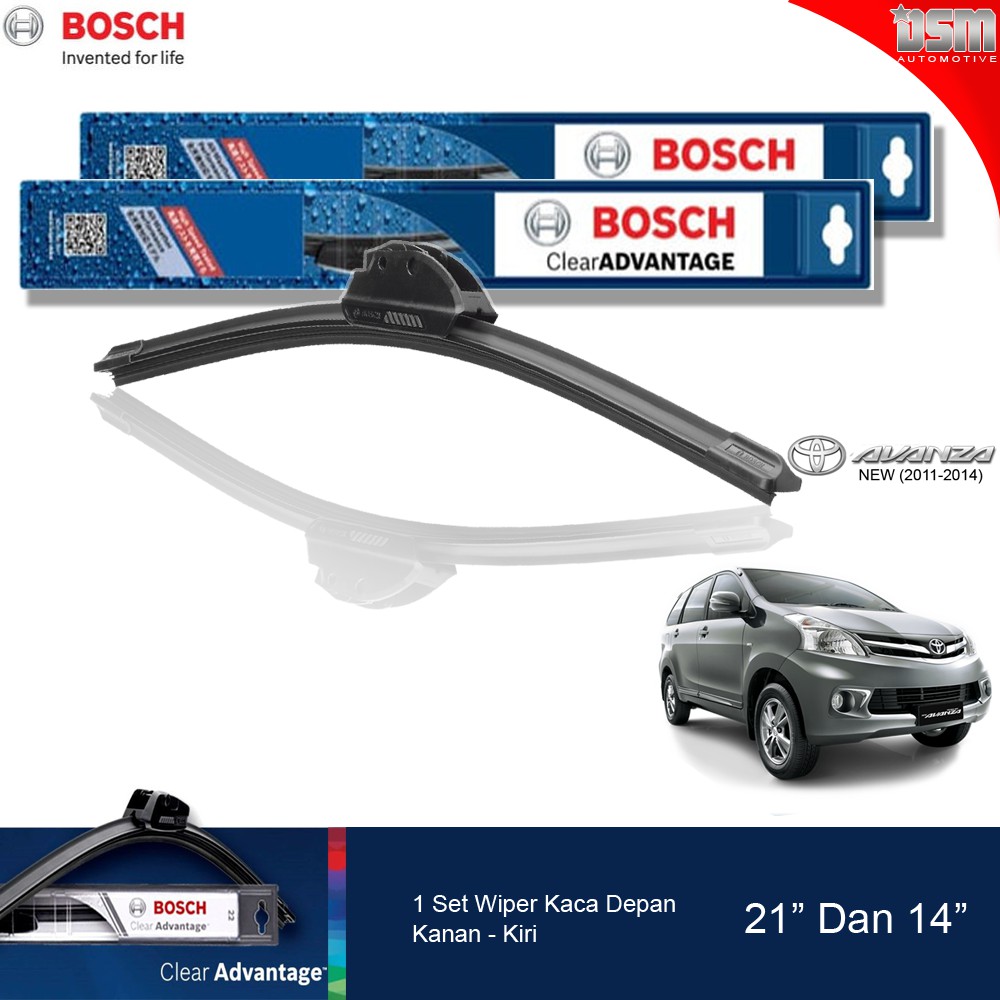 Bosch Clear Advantage Frameless / Wiper Frameless Toyota All New Avanza 21&quot; dan 14&quot; / Wiper Avanza