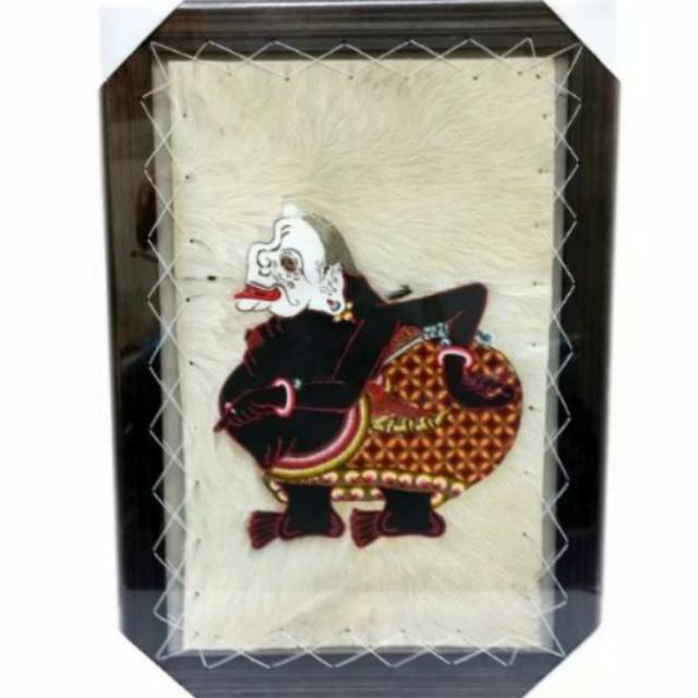 LUKISAN WAYANG KULIT SEMAR JUMBO 70x50 cm - PAJANGAN DAN DEKORASI RUMAH - SOUVENIR MURAH KHAS JOGJA