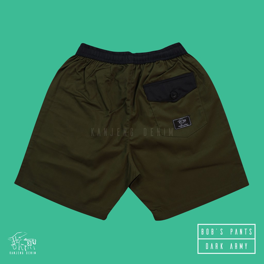 KANJENG DENIM| CELANA PENDEK BOB'S PANTS/SWEET PANTS DARK ARMY