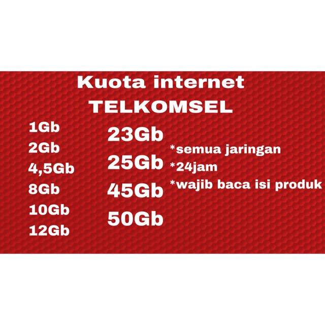 Paket kuota data internet telkomsel 24jam 30hari