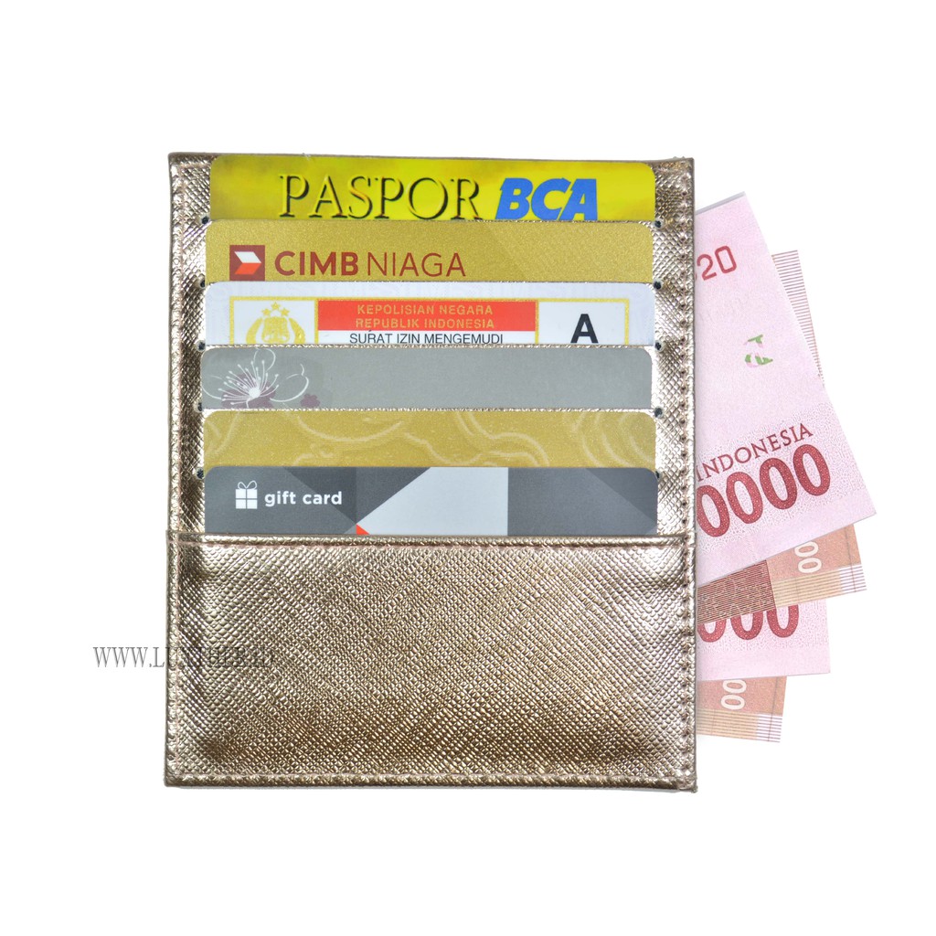 LUXTHER - CARD WALLET 12 SLOTS SAFFIANO METALIC / DOMPET KARTU