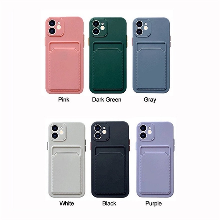 [Ready Stock]Xiaomi Mi 11 Lite Poco M3 X3 NFC Redmi 9T Note 10 4G 9 9s 8 Pro Case Card Bag Holder Phone Case Soft TPU Protective Cover-2