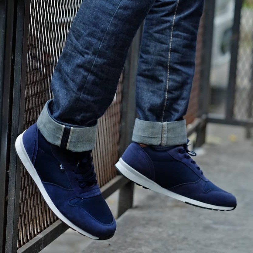 VICTORY NAVY |ManNeedMe x FSTP| Sepatu Sneakers Pria Running Shoes