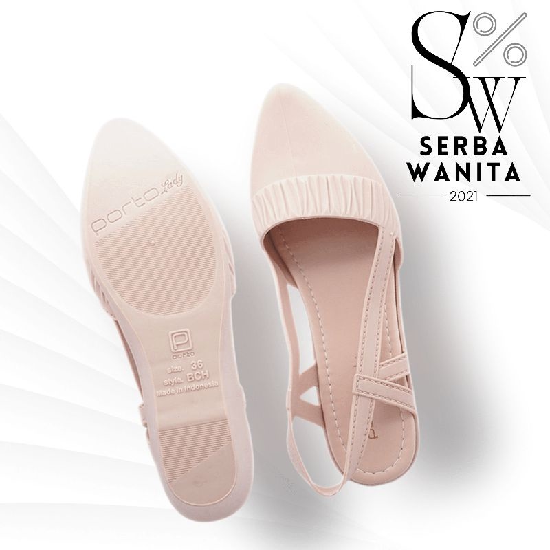 Sepatu Wedges Wanita Jelly Karet Portolady BCH Fuhaha / Sepatu Wedges Hak Tinggi / Sepatu Wedges Jelly Karet Wanita Terbaru 2021 / Women Wedges / Wedges Shoes Terbaru