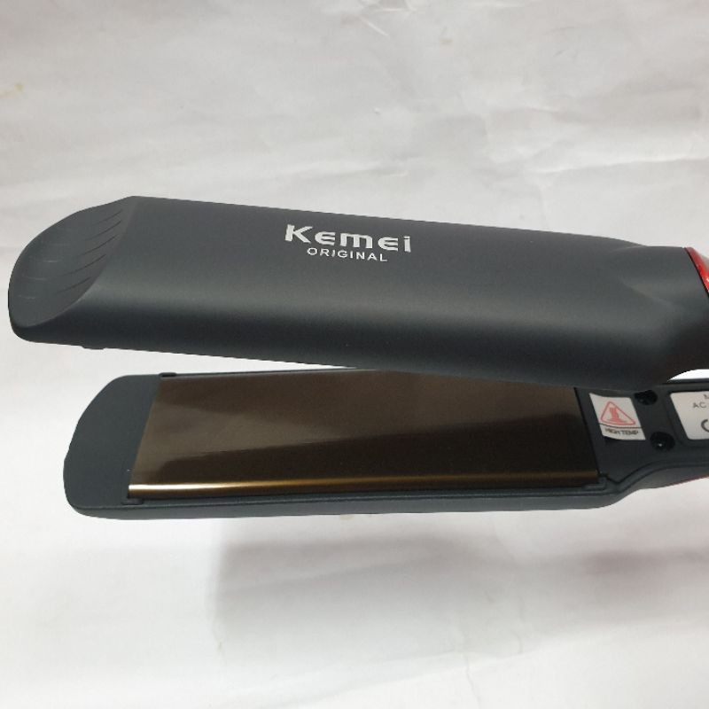 Alat Catok Rambut Kemei Km 531 Hair straightener Original Temperatur Suhu Plat Lebar