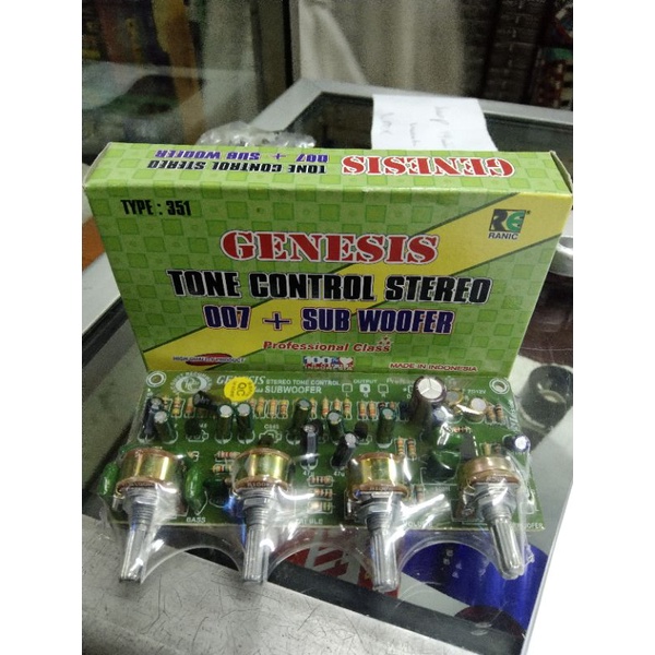 KIT TONE CONTROL STEREO SUBWOOFER GENESIS 007 DC 12 VOLT RANIC 351 - TONE CONTROL STEREO SUBWOOFER