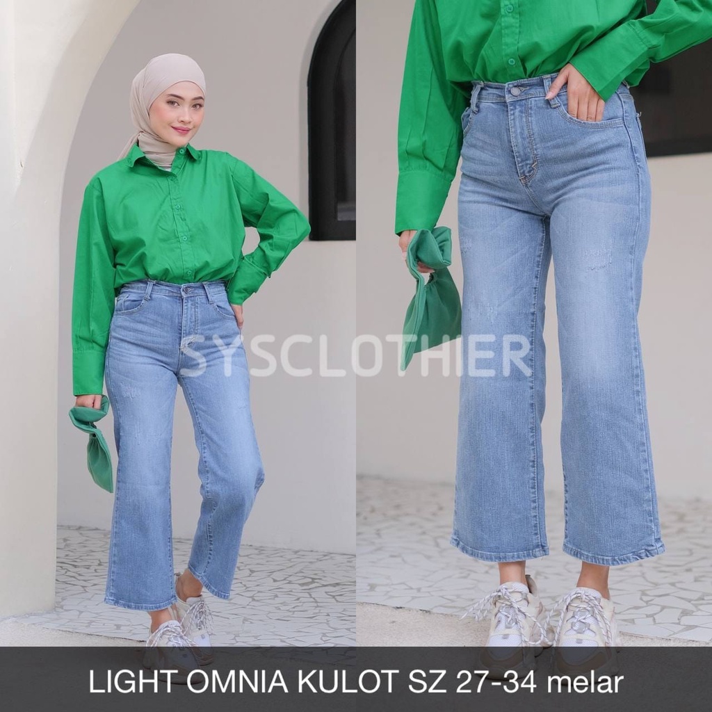 CELANA JEANS WANITA OMNIA KULOT JEANS-SYS CLOTHIER