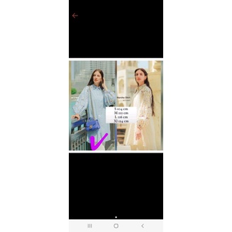 Marsha Shirt Blue Size L Benang Jarum