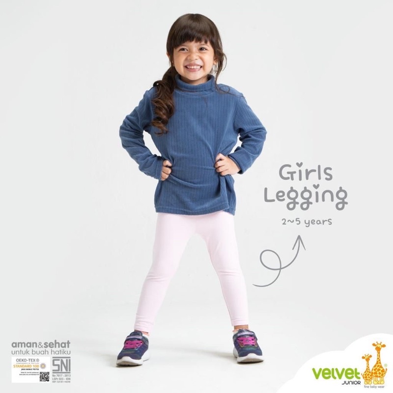 VELVET JUNIOR Legging Bayi/Legging Anak Polos/Solid Size Nb-5th