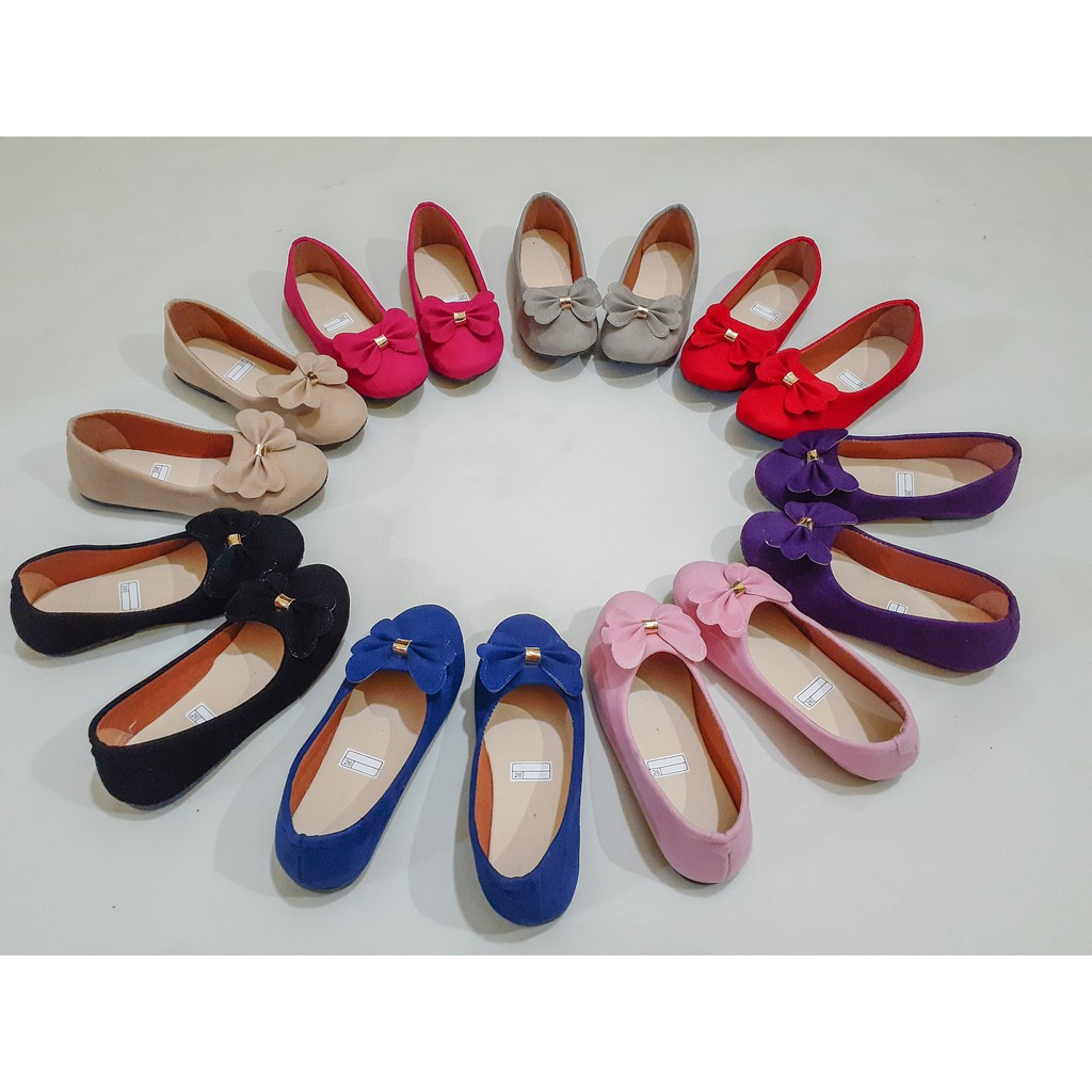 YASMINALSHOP11- Sepatu Sekolah Flatshoes Anak Pita Mutiara