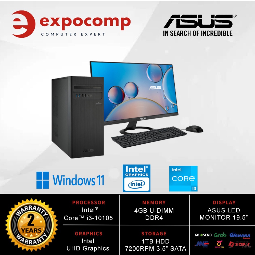 ASUS PC S500TC-341000023W BLACK CORE i3-10105