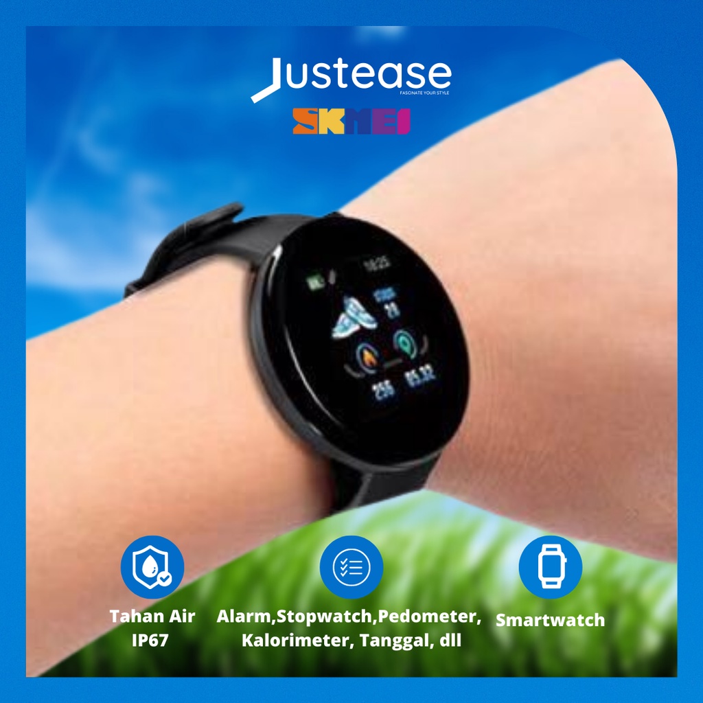 SKMEI D18 Jam Tangan Pria Wanita Digital Smartwatch Original Anti Air Justease