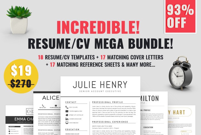 Resume Cv Mega Bundle - MS Word - Business Branding