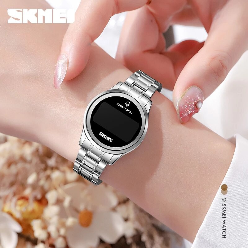 SKMEI 1737 Jam Tangan Wanita Pria Digital Sport Watch Touch Screen LED Display Tali Stainless Steel WATCHKITE WKOS