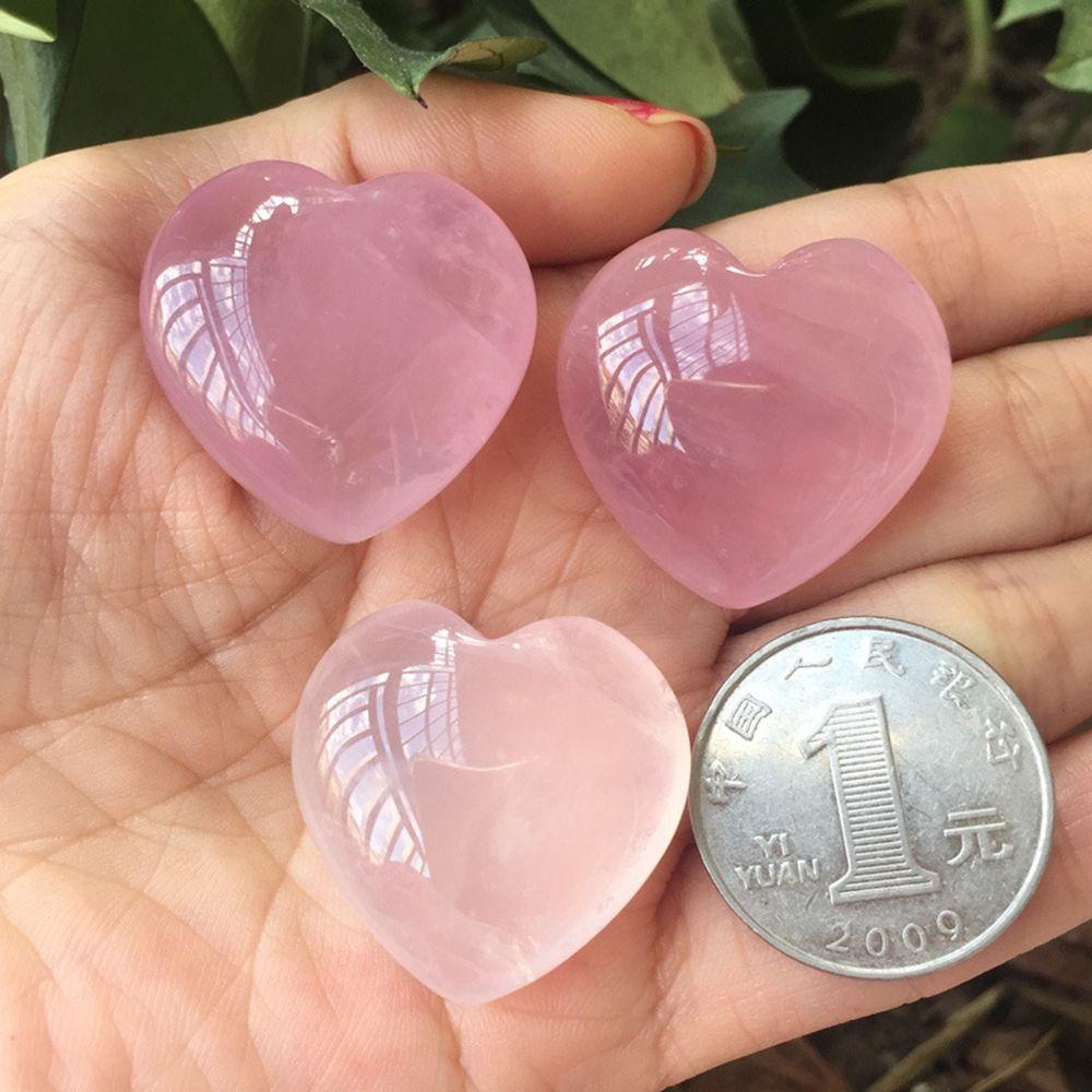 [Elegan] Jantung Batu Kristal Mineral Penyembuhan Labradorite Anting Meditasi Terapi Kerajinan Kalung Aksesoris Penyembuhan Tongkat Dekorasi Rose Quartz
