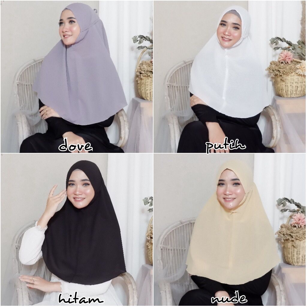 Hijab Bergo Maryam Diamond  Kerudung Khimar Tali Premium