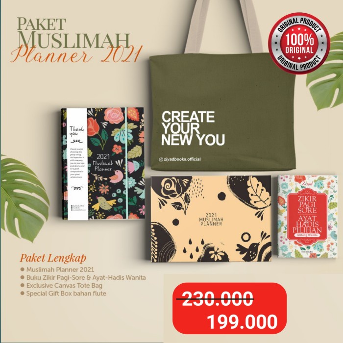 

Paket terbaru muslimah planner 2021 Cantik Elegan dan Shalihah