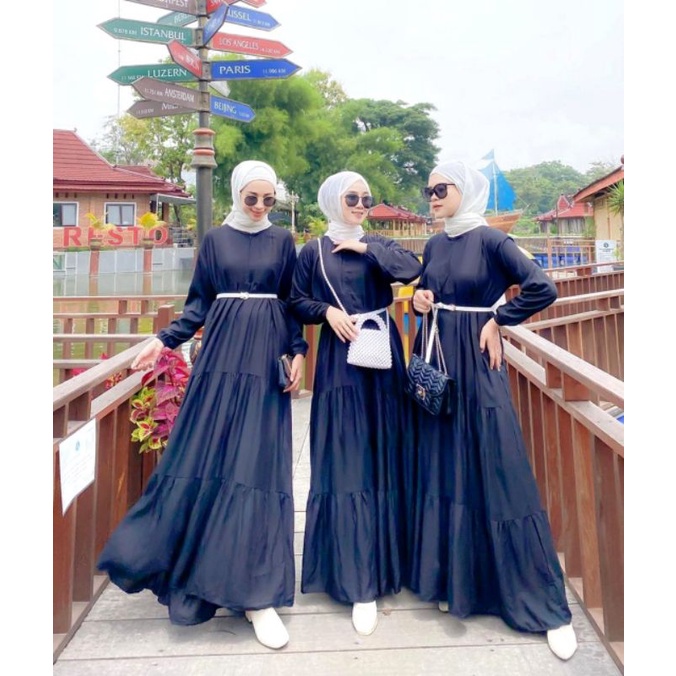 Orimoza Amanda gamis susun rayon viscose-1