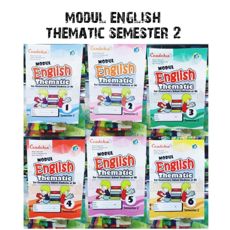 buku LKS Modul English Thematic kelas 123456 semester 2 | LKS cendekia bahasa inggris SD