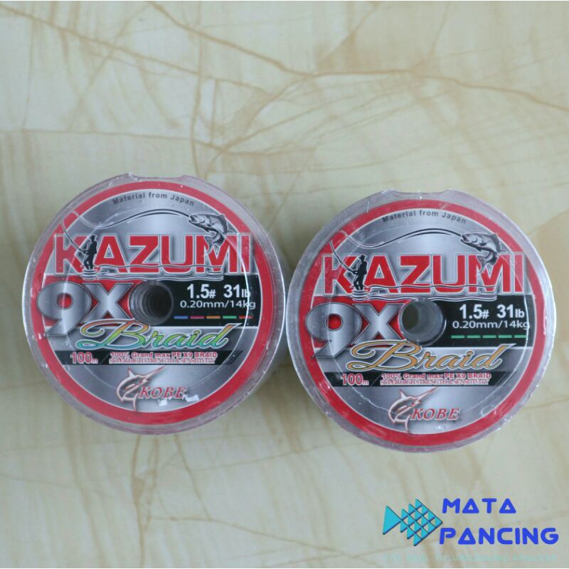 Benang pancing pe kobe kazumi 9x braid 100m connecting