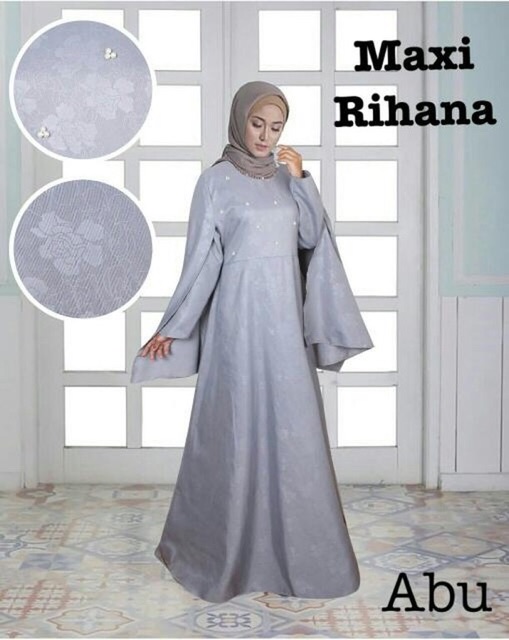 Ready 4 warna IS- Maxi Rihana Embos / maxi wanita murah / gamis wanita terbaru