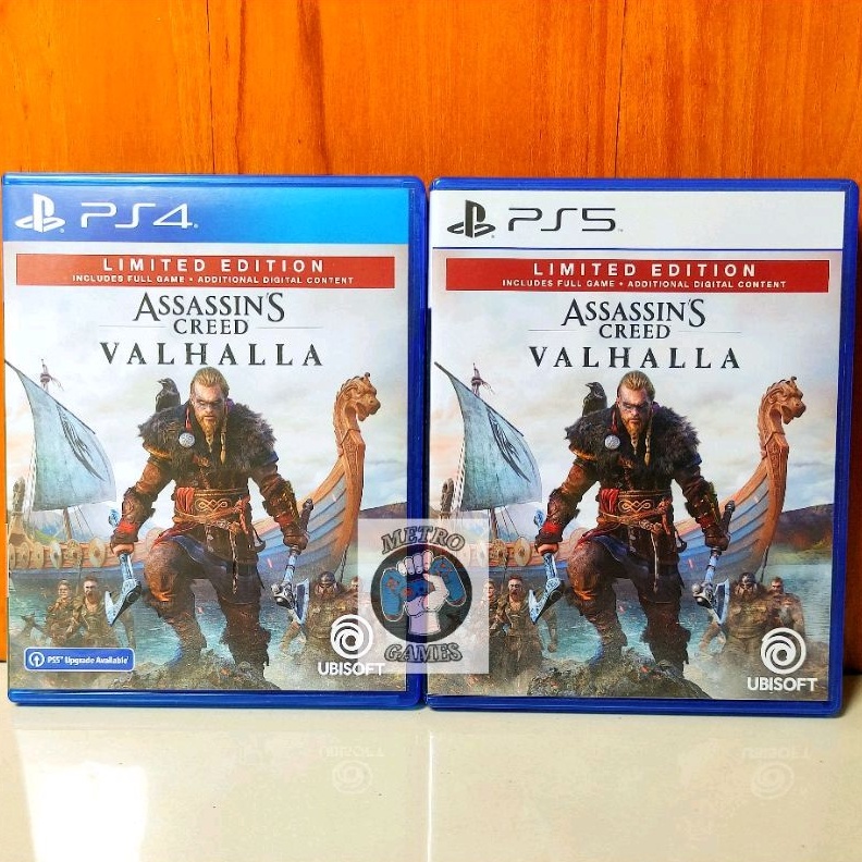 Assasins Creed Valhalla PS4 PS5 Kaset Assasin Valhala Playstation PS 4 5 Assassins Valhalla Region 3 Asia Assassin Reg 3 CD BD Game Games Ps4 Ps5 Original asli mainan origins unity odyssey syndicate petualangan black flag thor war limited edition