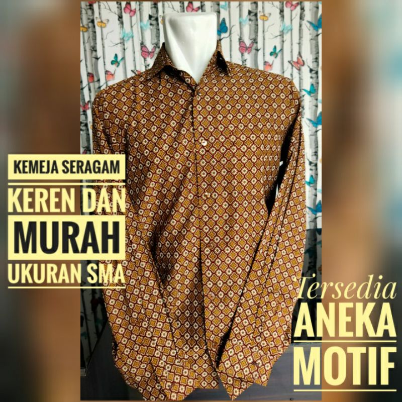 Kemeja seragam batik SMA murah berkualitas