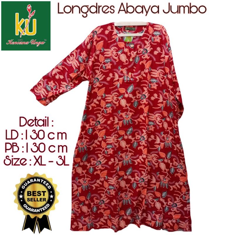 Daster Kekinian Batik Kencana Ungu Original Longdres Abaya Jumbo Special