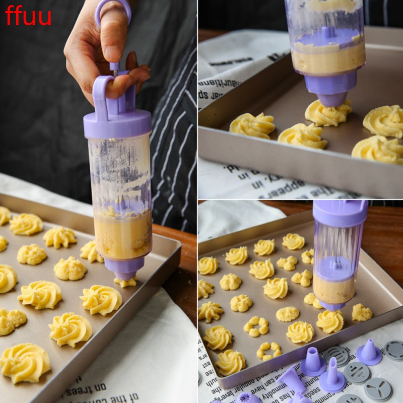 【Top】19pcs Set Alat Cetak Cetakan Bentuk Bunga Acak Untuk Membuat Krim Hiasan Kue / Cake Decoration Dan Biskuit cetakan kue kering-4