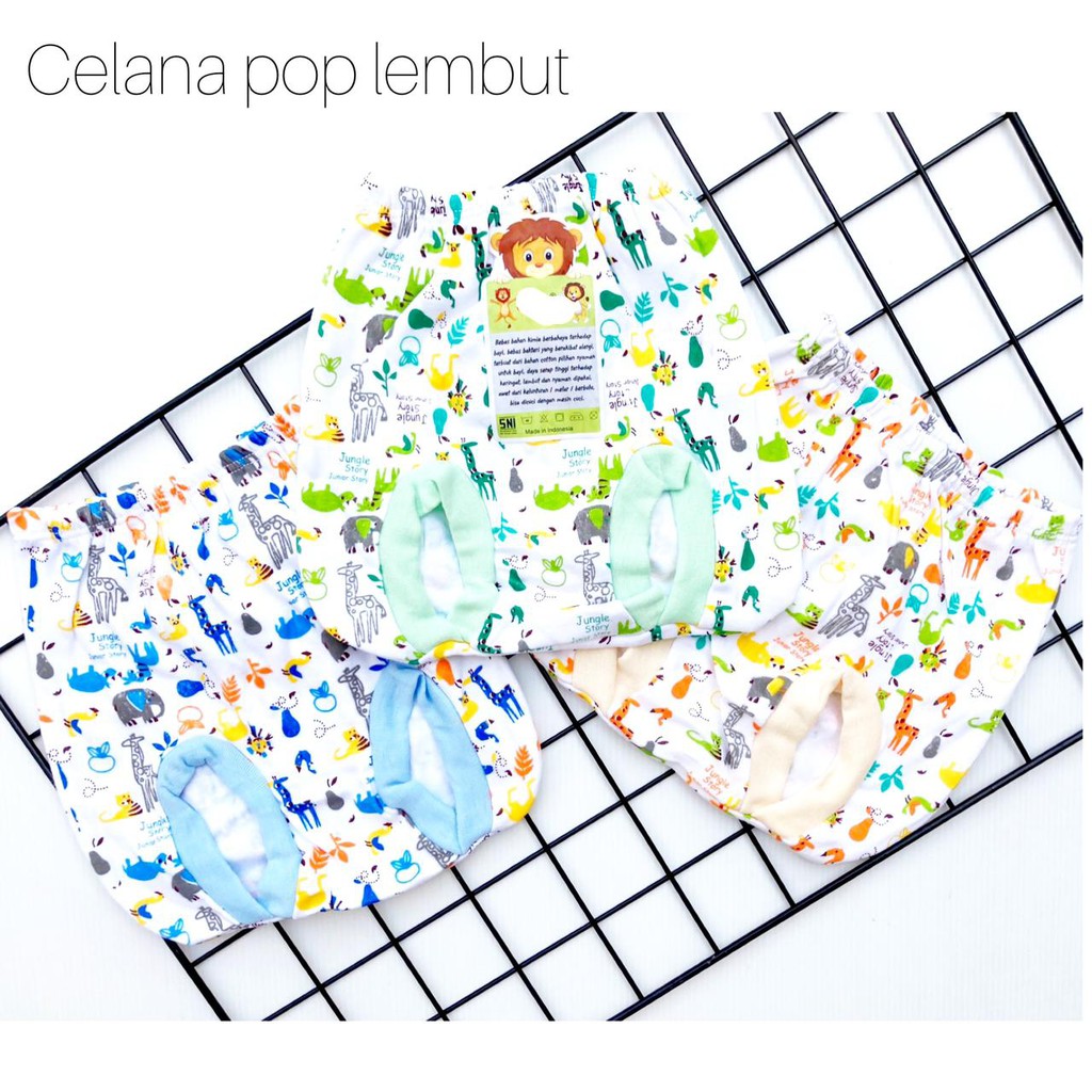 bersertifikat SNI Celana Pop Motif Halus Babeebabyshop celana pop bayi lucu besar lembut