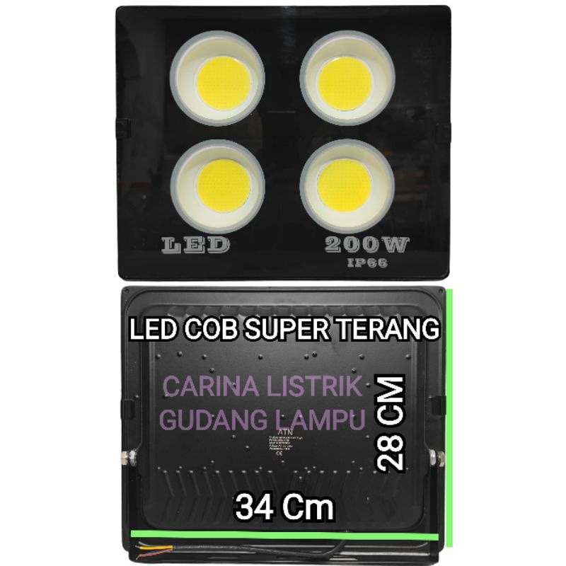 Lampu Sorot Tembak LED COB 200W 200 Watt Super Terang