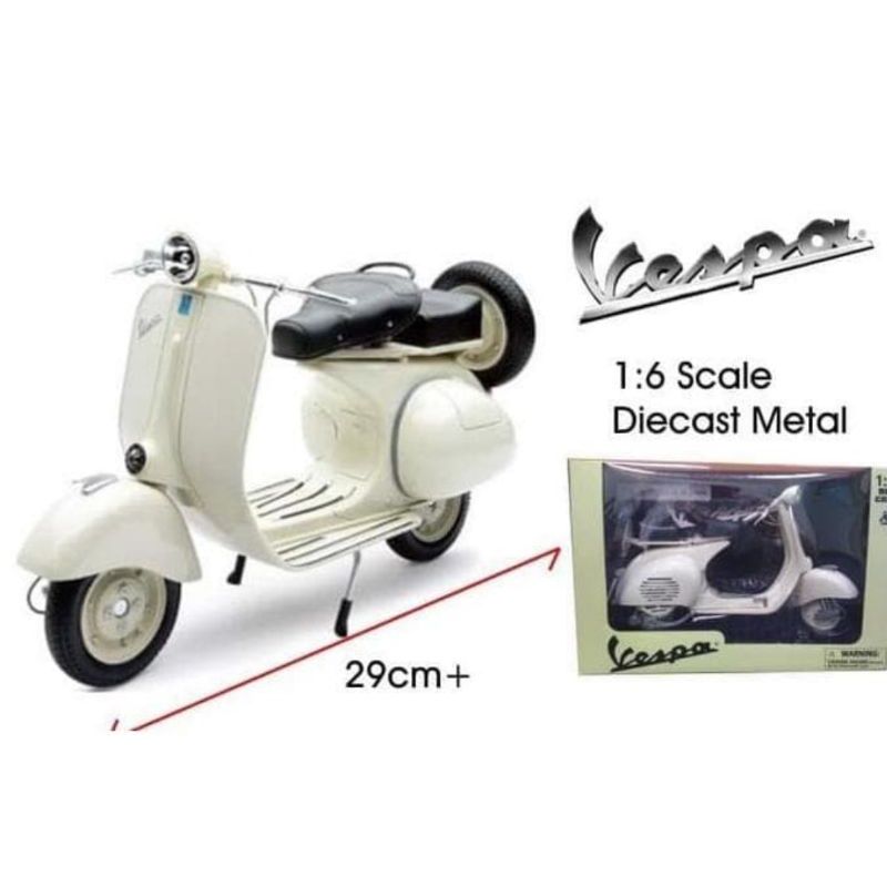 Diecast Metal Miniatur Motor Vespa skala 1/6 New Ray Vespa 150