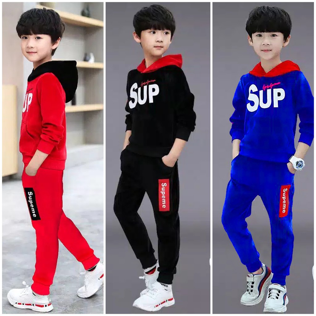 SETELAN SUP KIDS/ HOODIE +CELANA JOGGER ANAK USIA 7-11 TAHUN