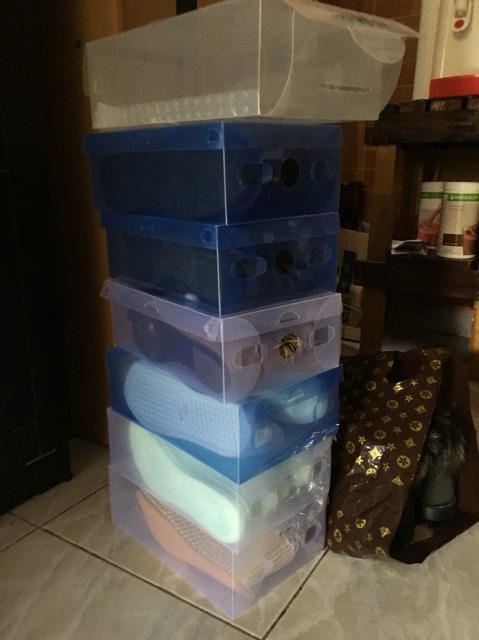 10 Pcs Kotak Sepatu Transparan / Shoes Box