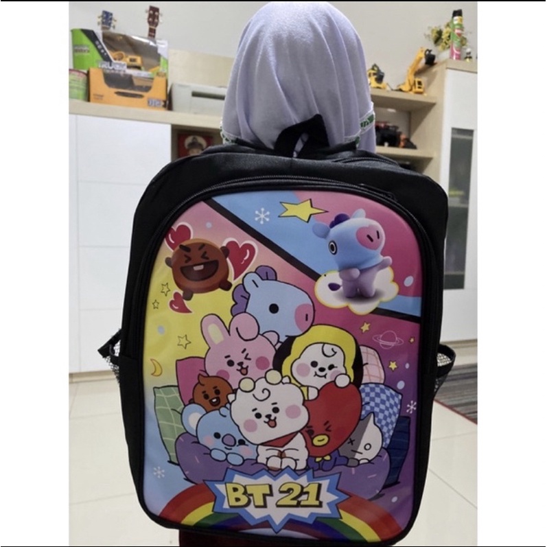 Liezela collection-Tas Ransel Anak sekolah perempuan/Tas Anak Tk SD, Tas karakter BT21/Tas  Ransel Terlaris 2022.