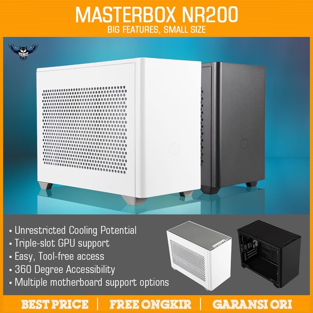 Cooler Master MasterBox NR200 | Mini-ITX Case SFF | Black / White