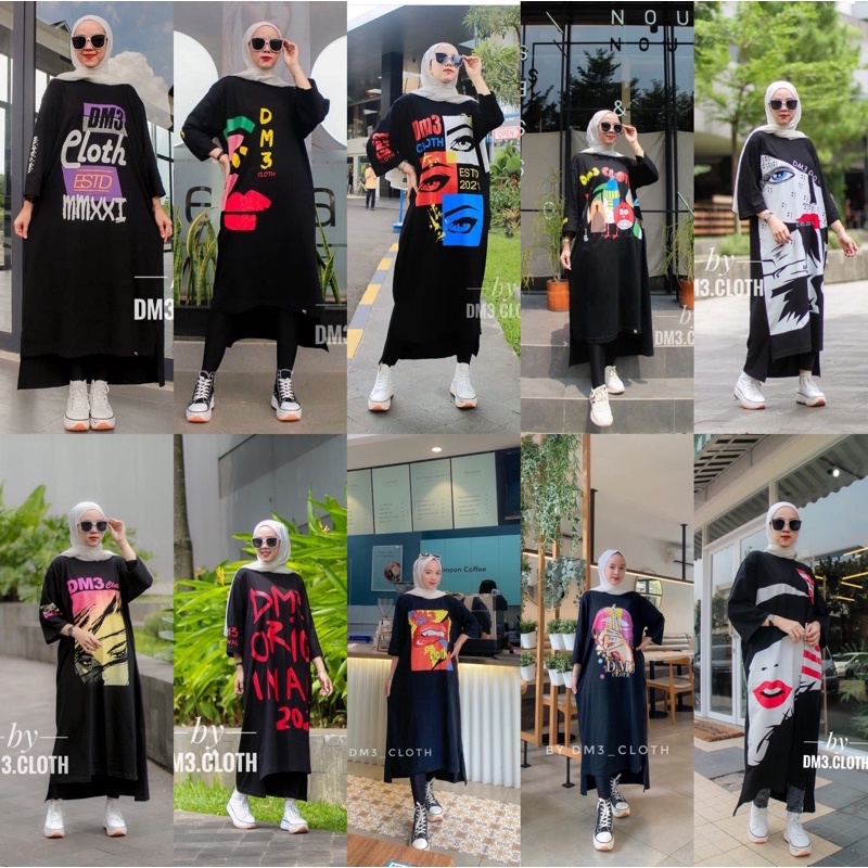 LONG TUNIK DM3 CLOTH SERIES BLACK