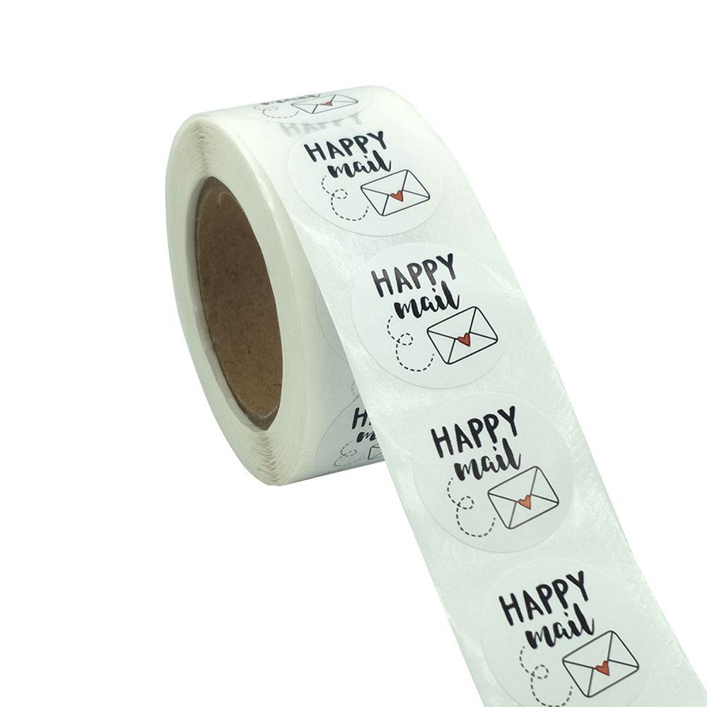 Nanas 500 Pcs Thank You Stiker DIY Kerajinan Dekorasi Pernikahan Happy Mail Sticker roll label Bulat Gift Paper Sticker