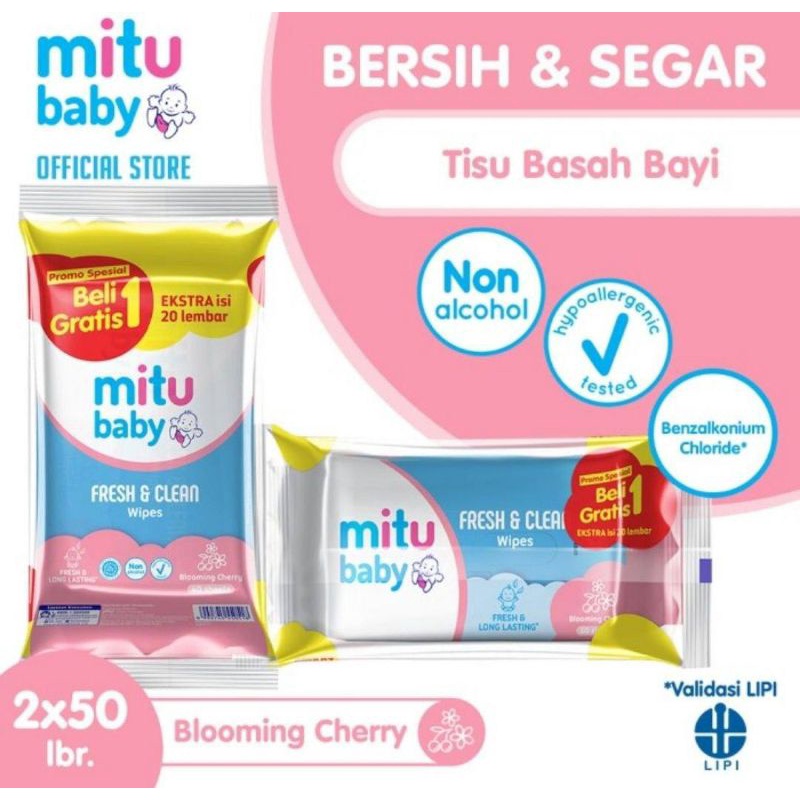 MITU BABY WIPES / MITU TISU BASAH BAYI