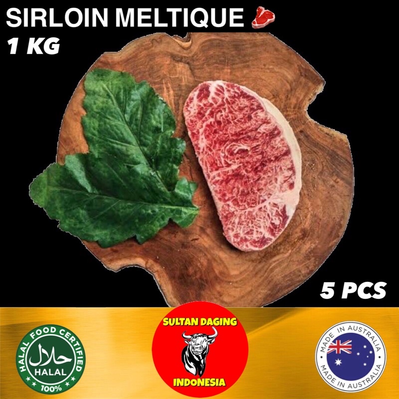 

WAGYU SIRLOIN MELTIQUE STEAK 1 KG IMPORT DARI AUSTRALIA/ SIRLOIN MELTIK/ WAGYU MELTIQUE/ WAGYU STEAK
