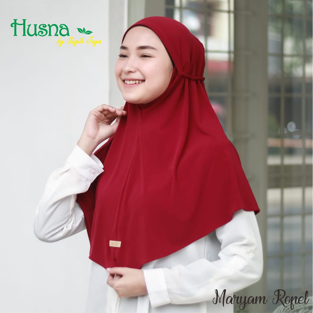 Bergo Maryam Ropel Tali Jersey Premium Zara Husna