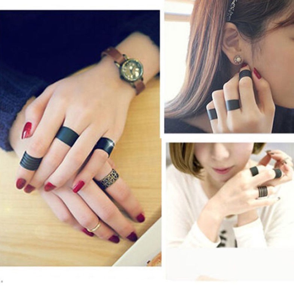 Cincin Gaya Punk Hip Hop Retro Adjustable Untuk Wanita